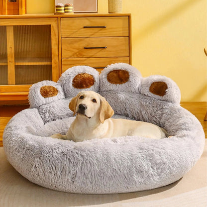 Fluffy Dog Bed Plush Kennel - Large Sizes for Pets - PetLiveliest - PetLiveliest - 多尺寸选择 - 大狗床 - 宠物主题