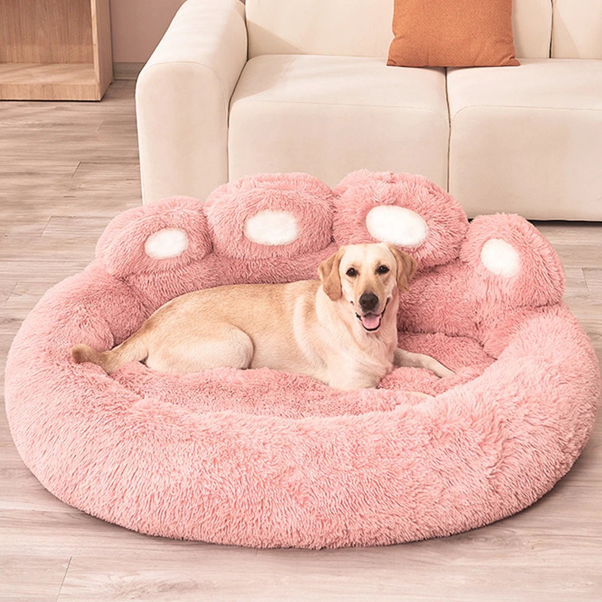 Fluffy Dog Bed Plush Kennel - Large Sizes for Pets - PetLiveliest - PetLiveliest - 多尺寸选择 - 大狗床 - 宠物主题