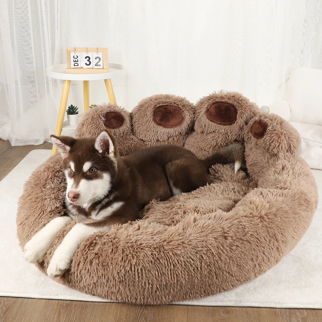 Fluffy Dog Bed Plush Kennel - Large Sizes for Pets - PetLiveliest - PetLiveliest - 多尺寸选择 - 大狗床 - 宠物主题