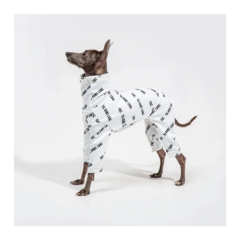 Four - legged Elastic Print Whippet Jumpsuit - PetLiveliest - PetLiveliest