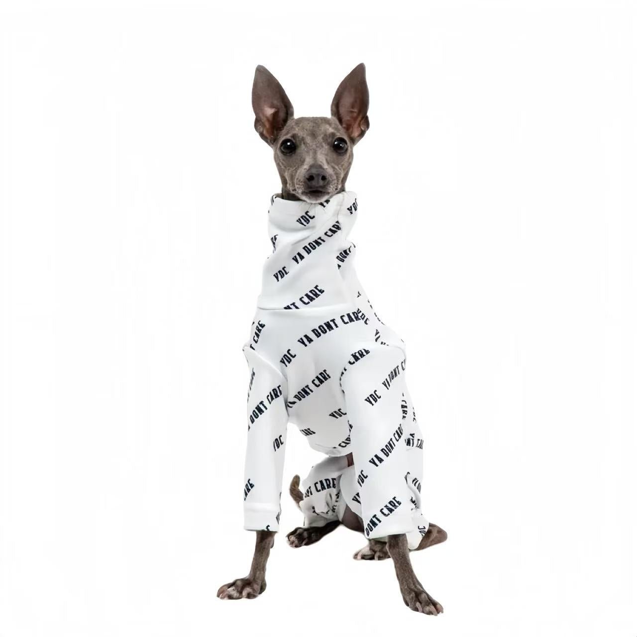 Four - legged Elastic Print Whippet Jumpsuit - PetLiveliest - PetLiveliest - 