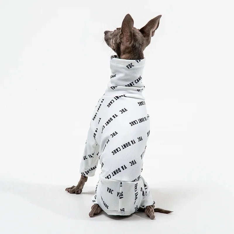 Four - legged Elastic Print Whippet Jumpsuit - PetLiveliest - PetLiveliest - 