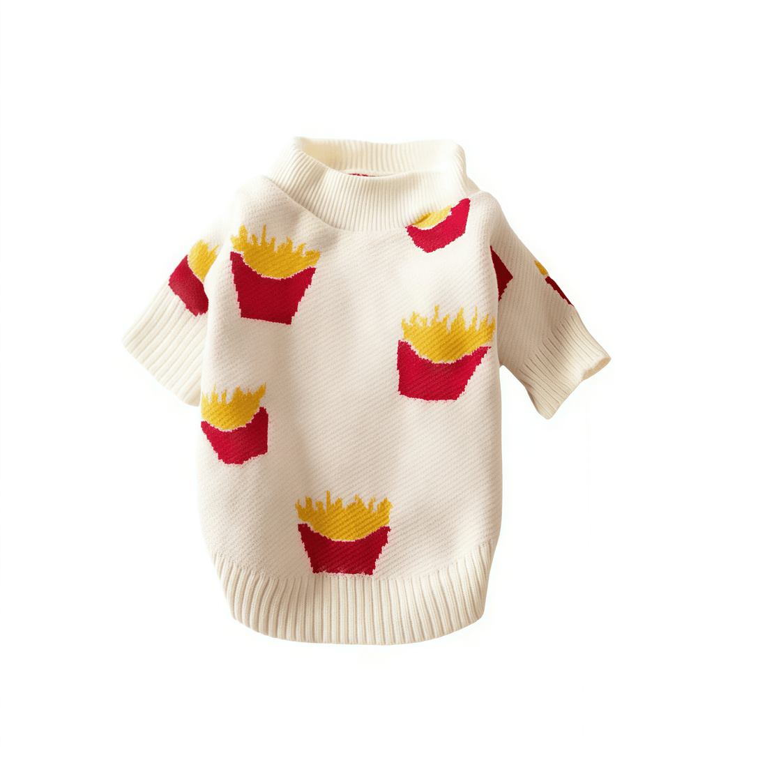 French Fries Printed Soft Cotton Dog Sweater - PetLiveliest - PetLiveliest