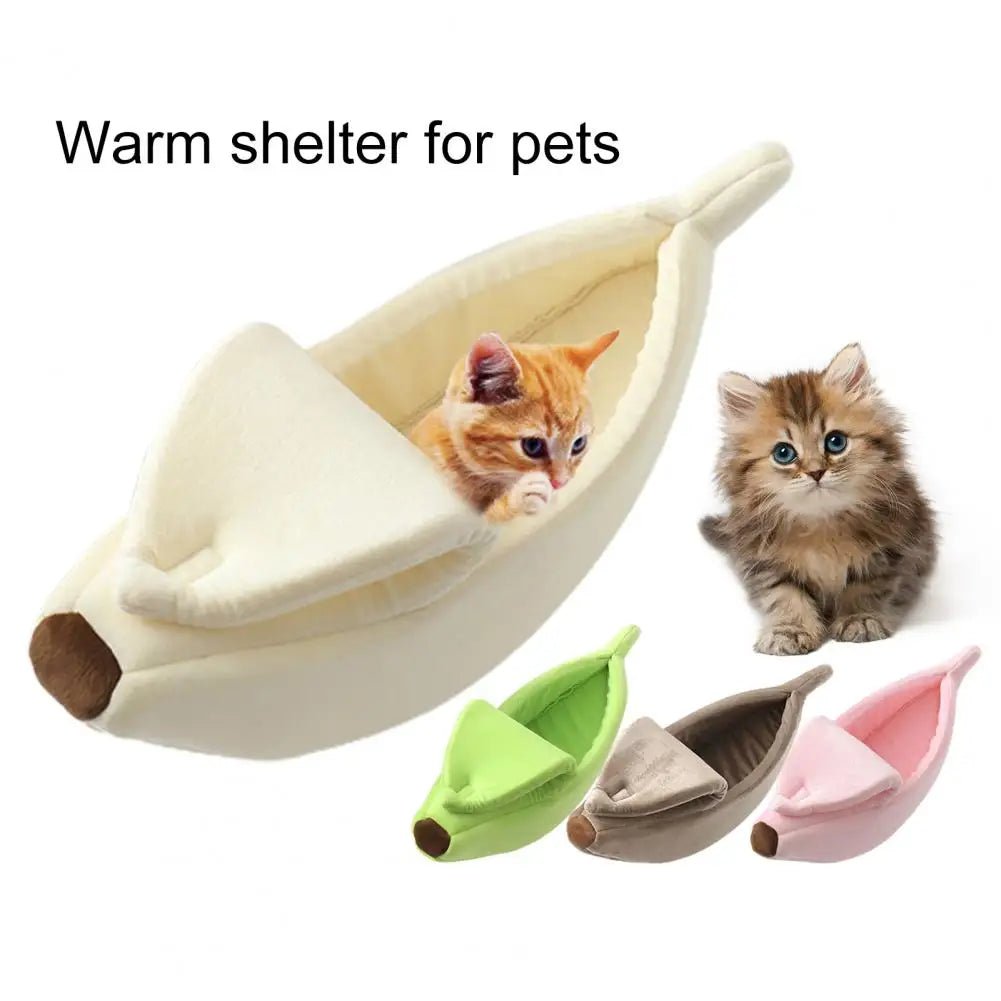 Funny Banana Style Pet Bed Nest Bolster Beds Banana Style Cloth Cozy Pet Nest Soft PetLiveliest