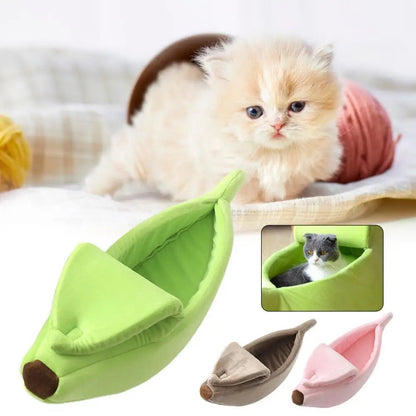 Funny Banana Style Pet Bed Nest Bolster Beds Banana Style Cloth Cozy Pet Nest Soft PetLiveliest