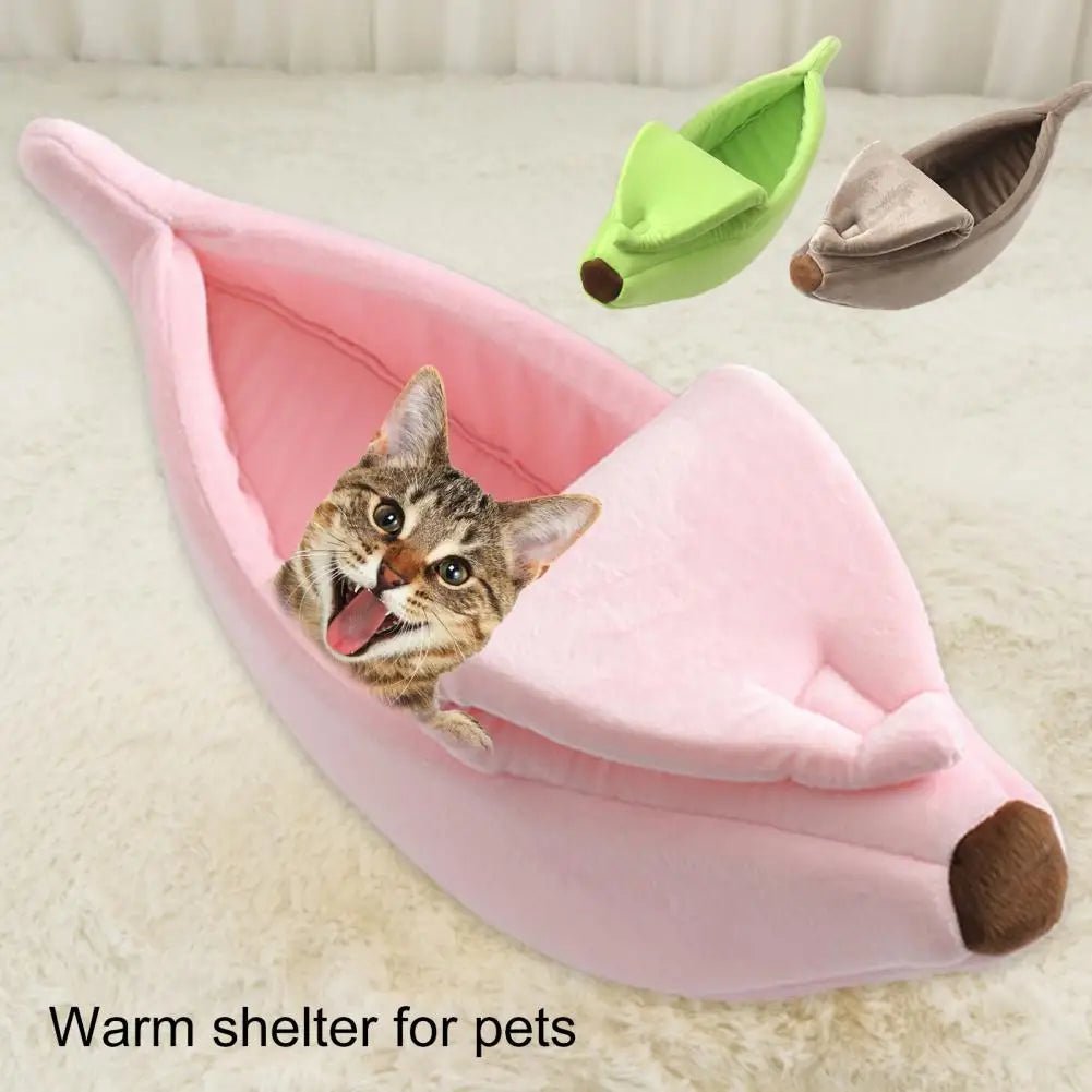 Funny Banana Style Pet Bed Nest Bolster Beds Banana Style Cloth Cozy Pet Nest Soft PetLiveliest