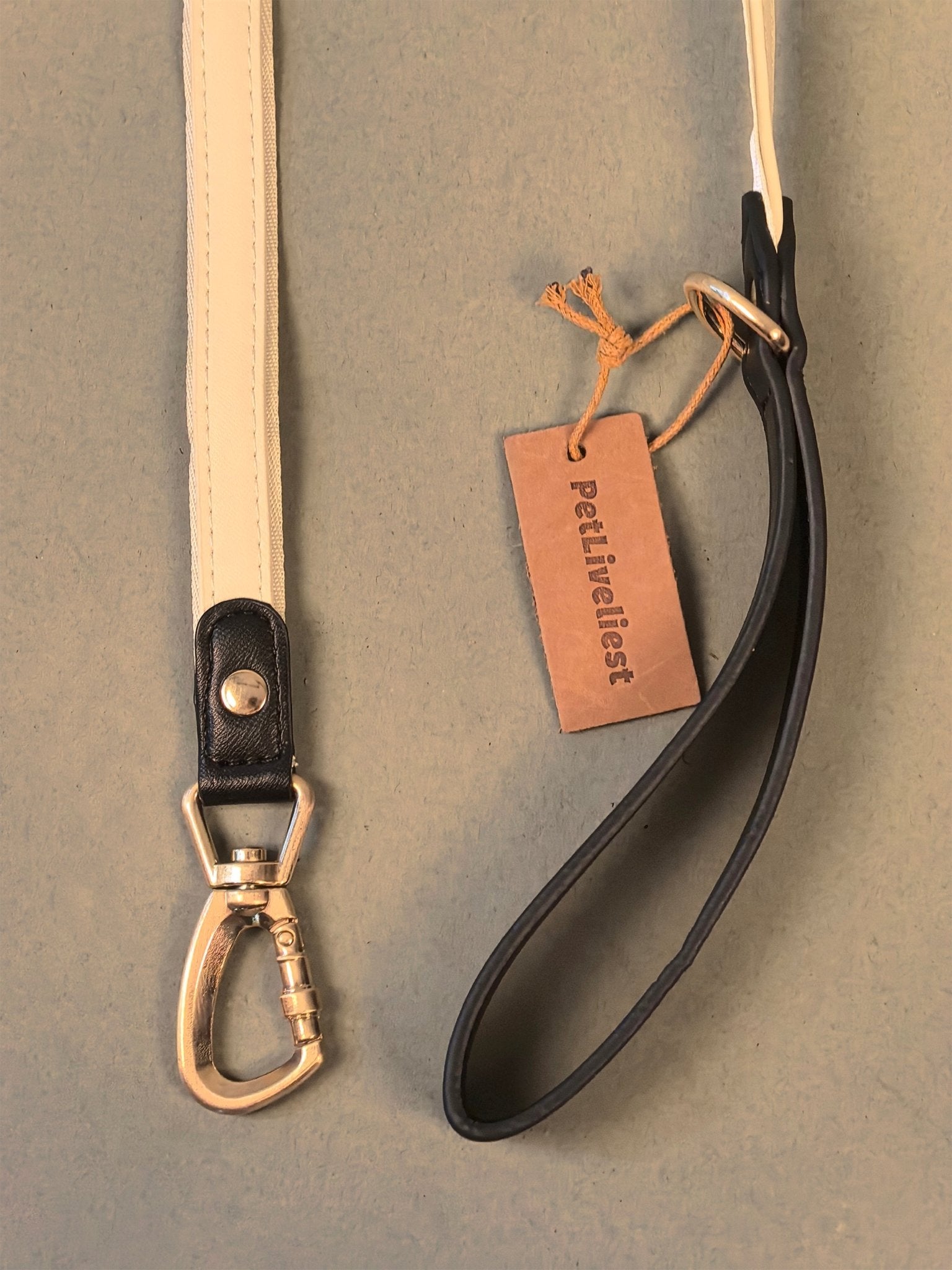 GUBERNACULUM LEASH - JET BLACK/WHITE - PetLiveliest - PetLiveliest - Collar&amp;Leash - Harness&amp;Leash - Leash