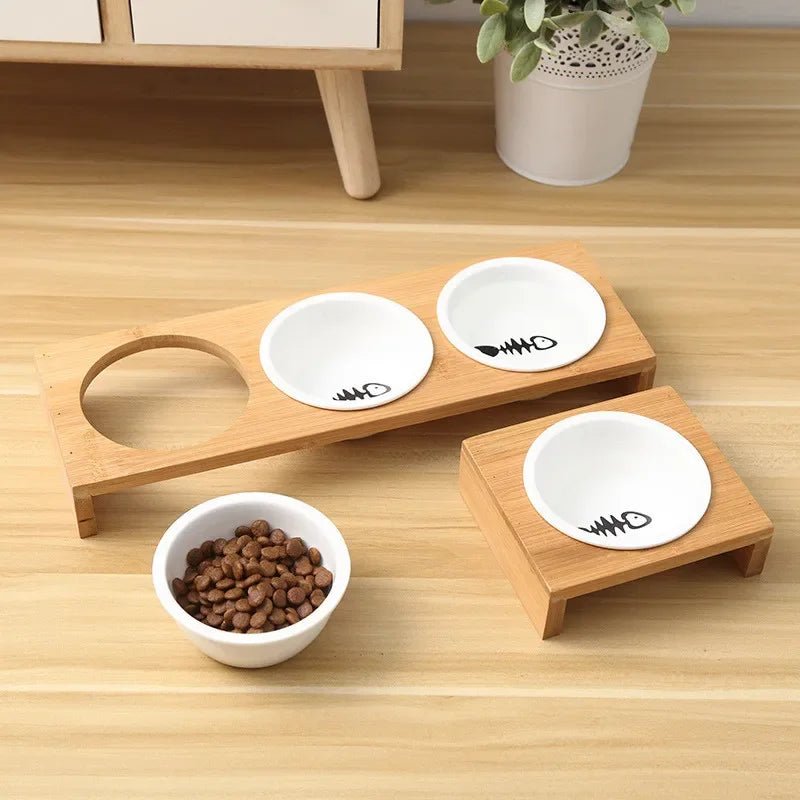 High Grade Anti - skid Pet Food Water Bowl - PetLiveliest - PetLiveliest - Antiskid - Bamboo - Ceramic