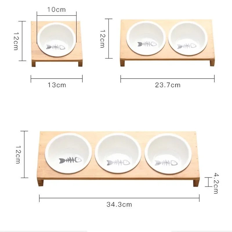 High Grade Anti - skid Pet Food Water Bowl - PetLiveliest - PetLiveliest - Antiskid - Bamboo - Ceramic