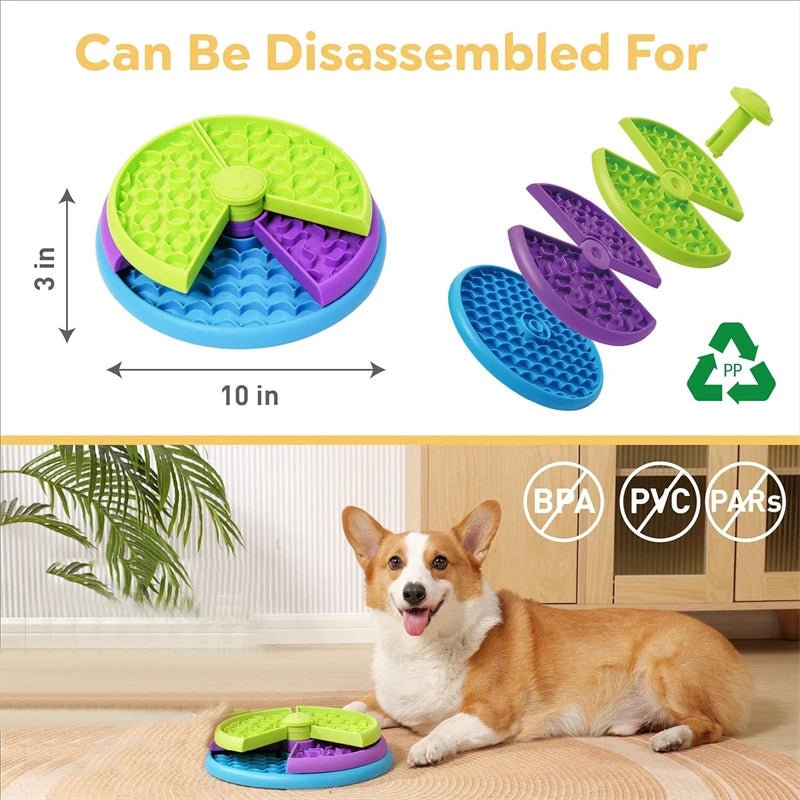 Interactive Dog Puzzle Slow Feeder Bowl Bowls 3 Layers Dog Puzzle Interactive Size 26x26x75cm Slow Feeder PetLiveliest