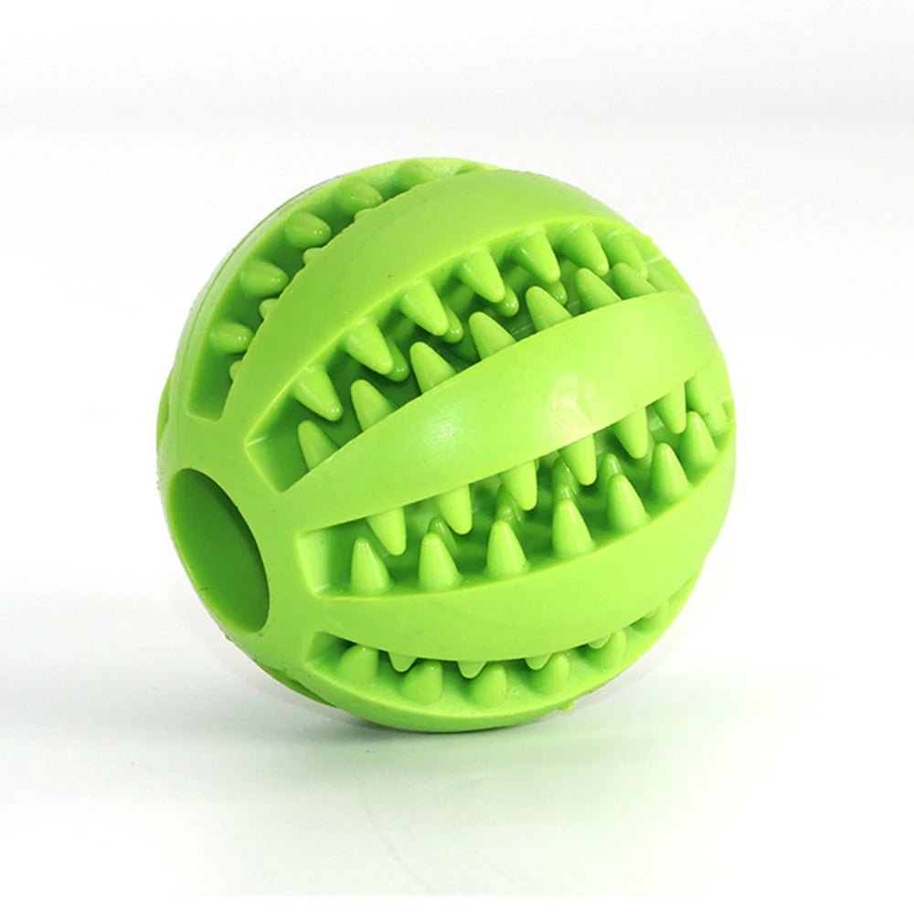 Interactive Leaking Ball Dog Toy - Chew Resistant &amp; Tooth Cleaning - PetLiveliest - PetLiveliest - 互动玩具 - 宠物玩具 - 橡胶玩具