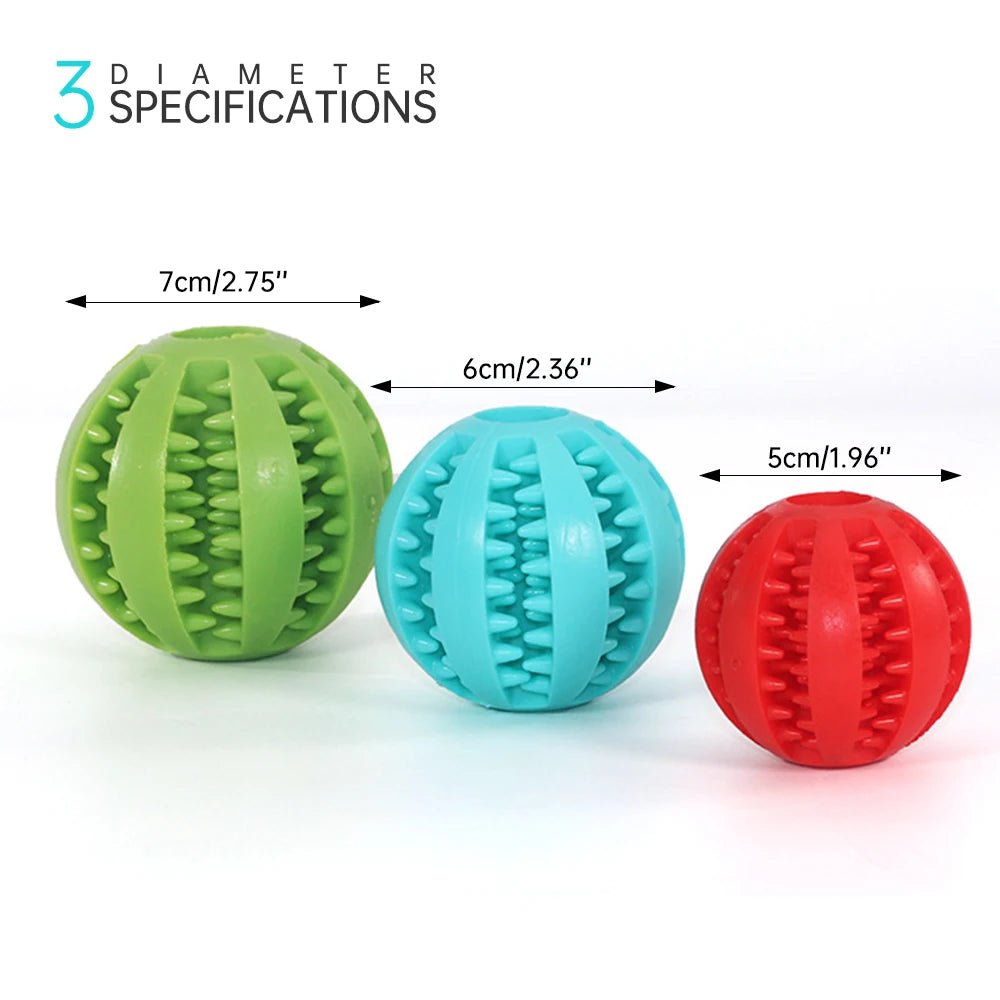 Interactive Leaking Ball Dog Toy - Chew Resistant &amp; Tooth Cleaning - PetLiveliest - PetLiveliest - 互动玩具 - 宠物玩具 - 橡胶玩具