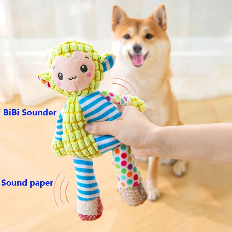 Interactive Squeaky Pet Plush Toy - PetLiveliest - PetLiveliest