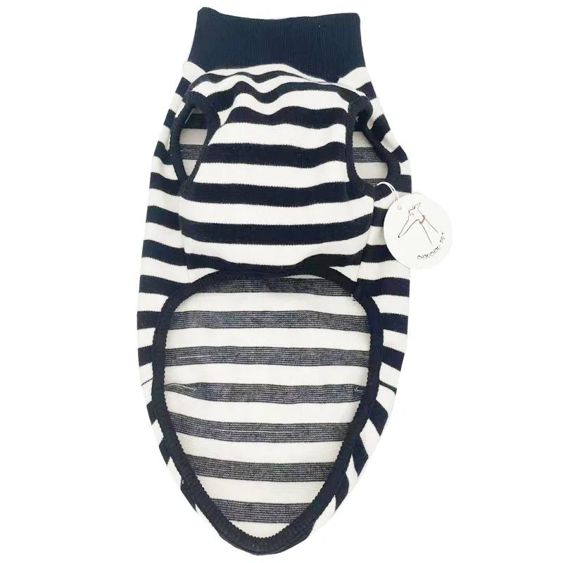 Italian Greyhound Striped Dress - Stretchy Summer Vest for Whippets - PetLiveliest - PetLiveliest - 夏季服饰 - 弹性材料 - 条纹裙