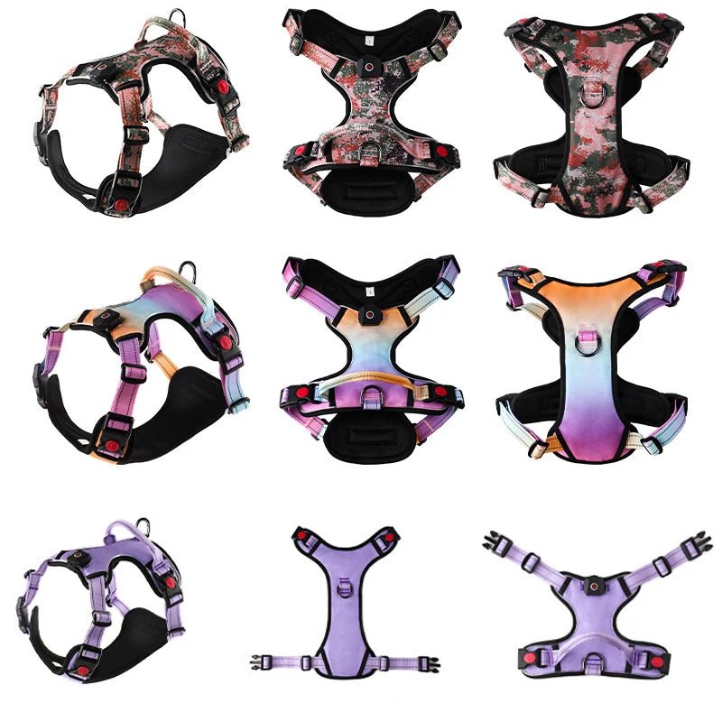 Light Up LED Dog Harness with Handle Harness LED 三种尺寸 反光 可充电 夜间安全 PetLiveliest