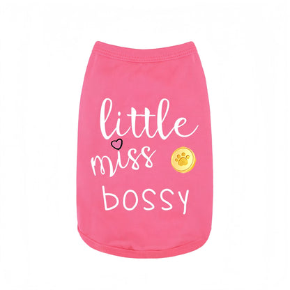 &quot;Little Miss Bossy&quot; Summer Dog Vest - PetLiveliest - PetLiveliest - SS25 Collection - 