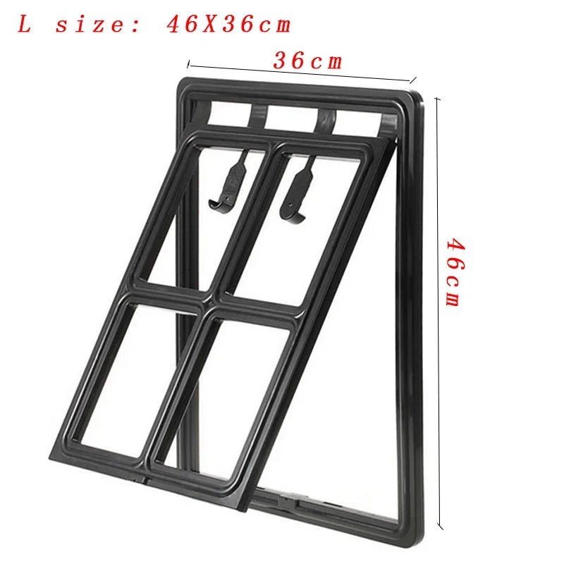 Lockable Pet Door for Screen Window Security Gate & Door 塑料 小型狗 猫 白色 黑色 PetLiveliest