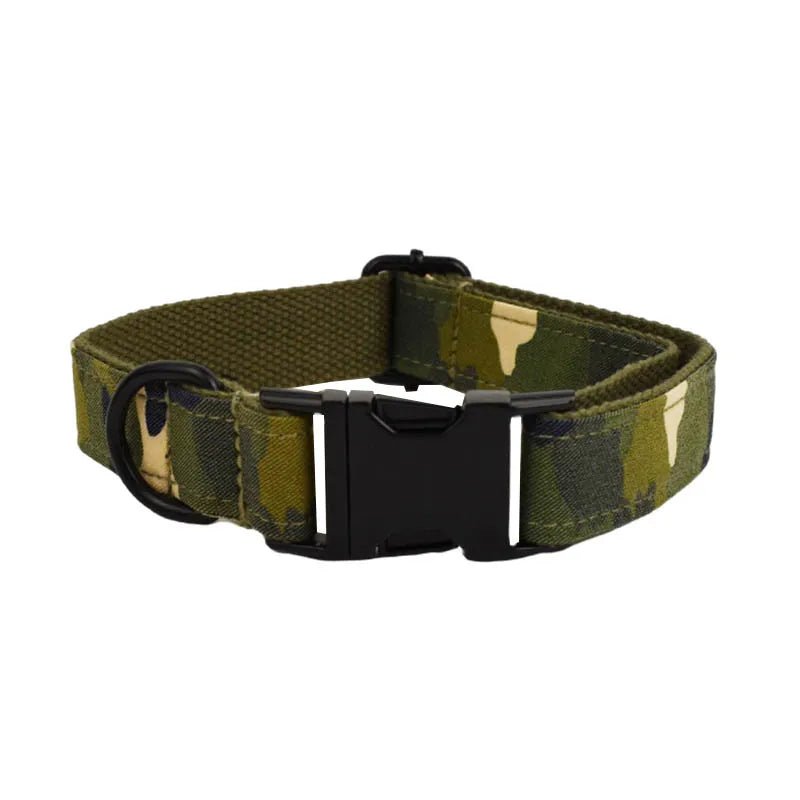 Luxury Camouflage Tactical Dog Collar Set Dog collar Multipack Camouflage Designer Personalized Soft Cotton Tactical PetLiveliest