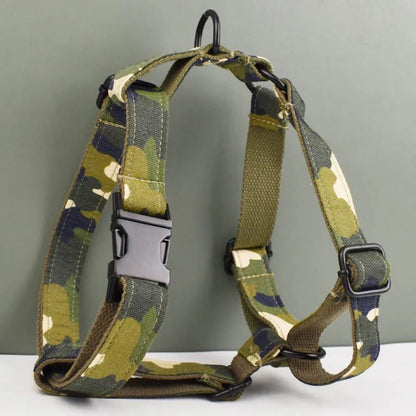 Luxury Camouflage Tactical Dog Collar Set Multipack Camouflage Designer Personalized Soft Cotton Tactical PetLiveliest