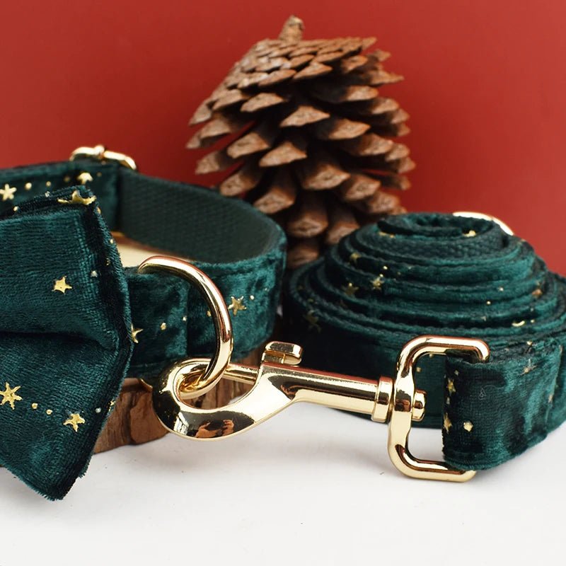 Luxury Dog Collar Set with Bow Tie Multipack 可拆卸蝴蝶结 多样尺寸 字体选择 定制logo 金属配件 PetLiveliest