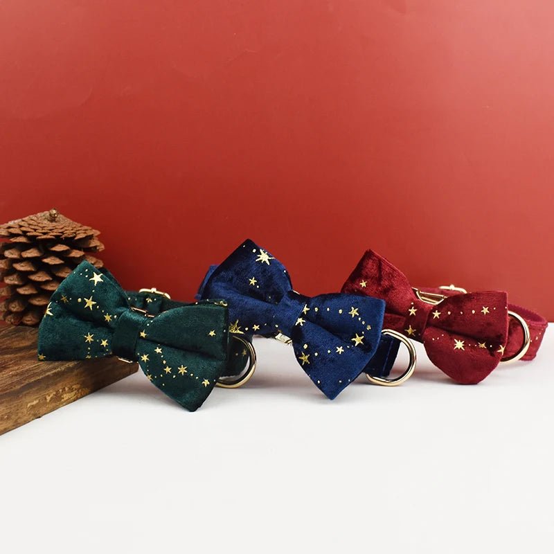 Luxury Dog Collar Set with Bow Tie Multipack 可拆卸蝴蝶结 多样尺寸 字体选择 定制logo 金属配件 PetLiveliest