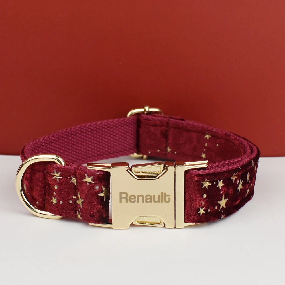 Luxury Dog Collar Set with Bow Tie Dog collar01 Multipack 可拆卸蝴蝶结 多样尺寸 字体选择 定制logo 金属配件 PetLiveliest