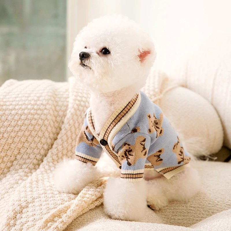 Luxury Striped Pet Cardigan Sweater - PetLiveliest - PetLiveliest