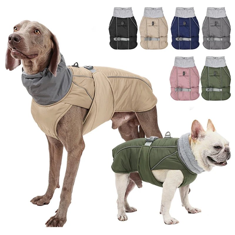 Luxury Winter Jacket for Small Medium Large Dogs Safety Reflective Dog Outfit - PetLiveliest - PetLiveliest - Dog Outfit - Luxury - Reflective