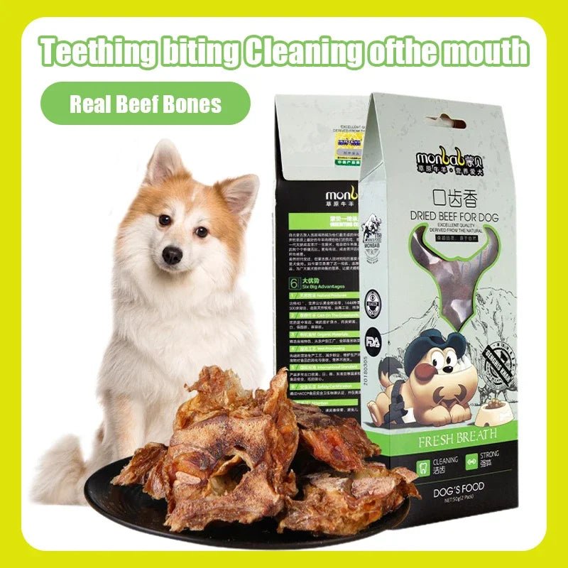 New Dog Snacks Food Tooth Cleaning Bones Low Temperature Baking Crispy Not Hurt Stomach Low Moisture High Protein Pet Snacks Stick & Snacks Beef Ribs High Protein Low Temperature Baking Pet Snacks Tooth Cleaning PetLiveliest