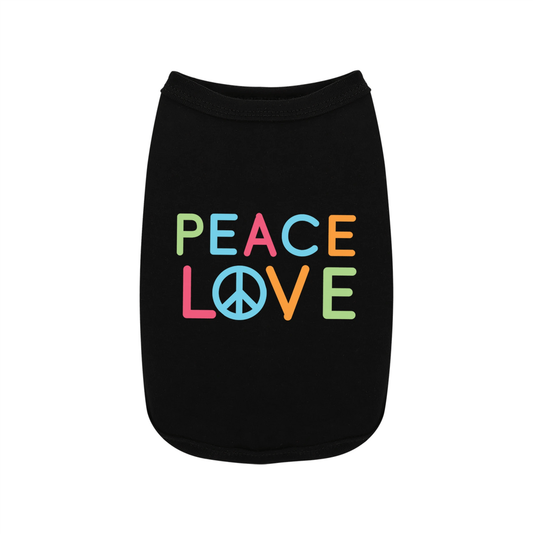 Peace &amp; Love Summer Dog Vest - Lightweight T-Shirt for Small Puppies - PetLiveliest - PetLiveliest - 