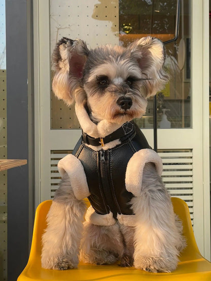 Pet Autumn Winter Velvet Sleeveless Vest Teddy Schnauzer Bichon Puppy Clothes - PetLiveliest - PetLiveliest - 小型犬 - 斯奈杰犬 - 无袖