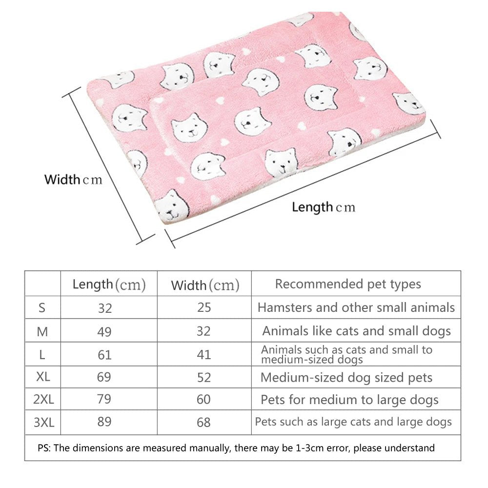 Pet Autumn Winter Warm Thick Sleeping Mat Pet Dog Sofa Mat Elastic Cat Soft Bed Mat Sofa Beds 冬季 多尺寸 宠物 弹性 暖和 PetLiveliest