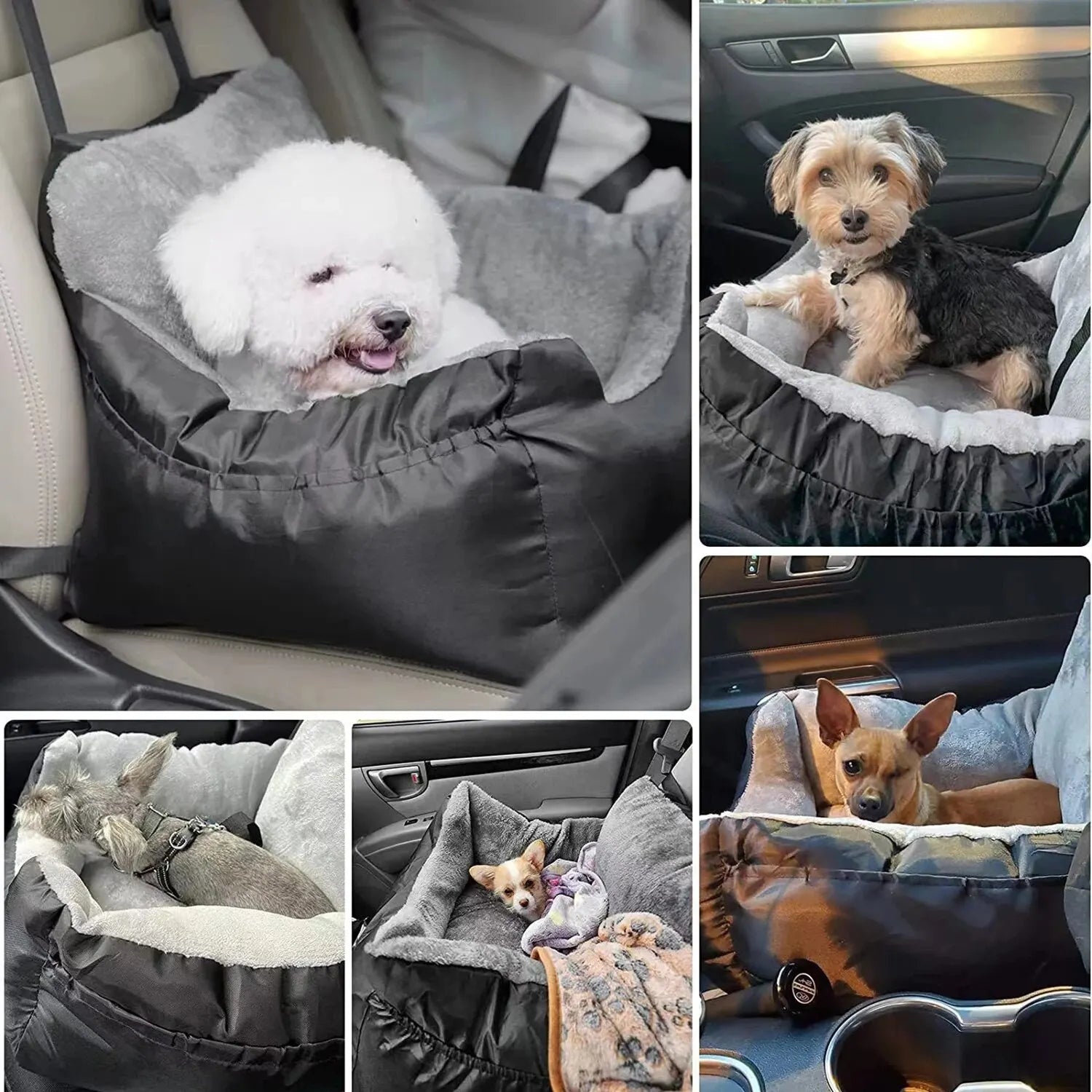 Pet Car Seat for Large Medium Dogs Washable Detachable Dog Bed for Car Back Seat - PetLiveliest - PetLiveliest - Large Dogs - Medium Dogs - Oxford Fabric