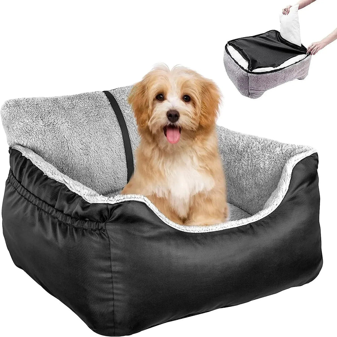 Pet Car Seat for Large Medium Dogs Washable Detachable Dog Bed for Car Back Seat - PetLiveliest - PetLiveliest