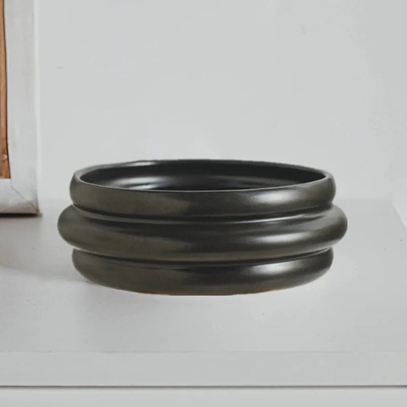 Pet Ceramic Bowl Set - Elevated Feeding Bowls black 1 Bowls 宠物碗 宠物饲料器具 小型狗 小型猫 陶瓷碗 PetLiveliest