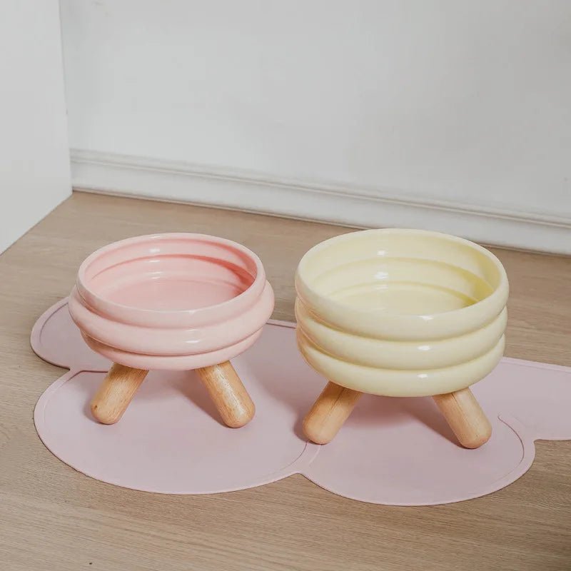 Pet Ceramic Bowl Set - Elevated Feeding Bowls - PetLiveliest - PetLiveliest - 宠物碗 - 宠物饲料器具 - 小型狗