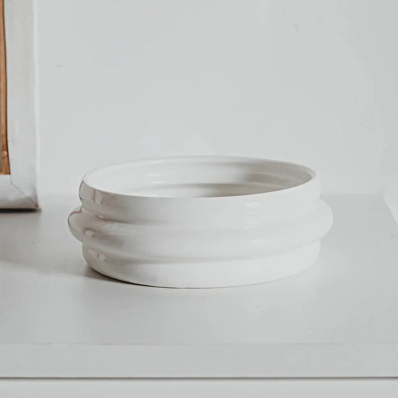 Pet Ceramic Bowl Set - Elevated Feeding Bowls white 1 Bowls 宠物碗 宠物饲料器具 小型狗 小型猫 陶瓷碗 PetLiveliest