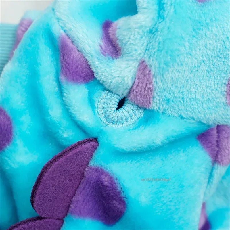 Pet Clothing Dog Cat Autumn and Winter Thickened Warm Blue Dinosaur Hooded Coat - PetLiveliest - PetLiveliest - 恐龙 - 暖和 - 秋冬