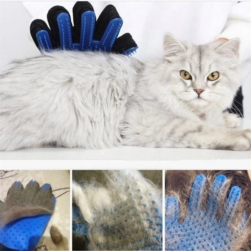 Pet Grooming Shedding Glove - Pet Hair Removal Tool Gloves Cat Gloves Dog Bath Pet Brush Self Grooming Shedding Glove PetLiveliest