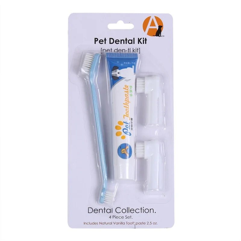 Pet Toothbrush Set for Cats and Dogs random flavor Brushes & Combs Dog Toothpaste Oral Cleaning Pet Cleaning Pet Toothbrush Set Vanilla Beef Flavor PetLiveliest