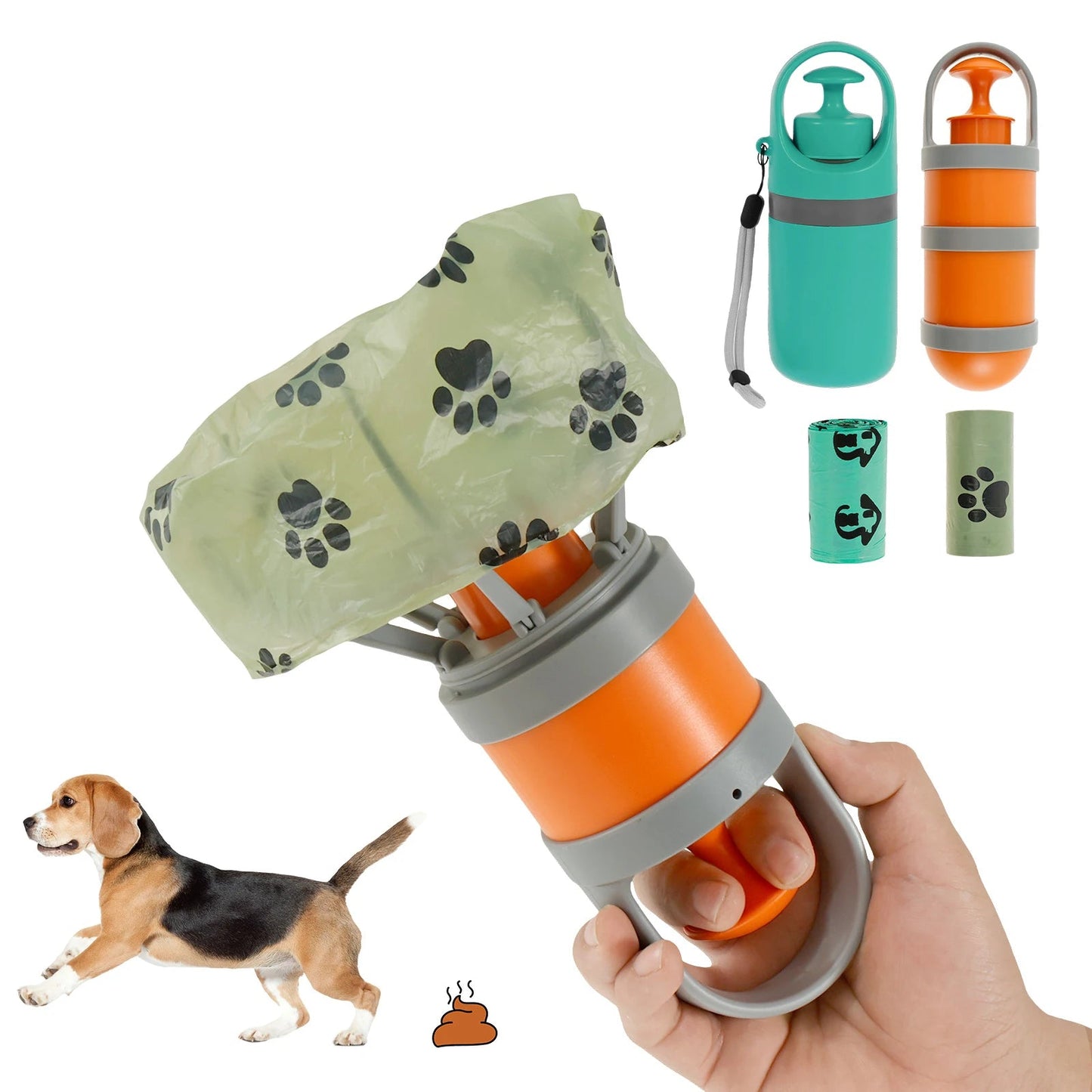 Portable Dog Pooper Scooper with Built-In Poop Bag Pooper Scooper Dog Poop Scooper Octopus Shape Design Pet Owner Portable Waste Picker PetLiveliest