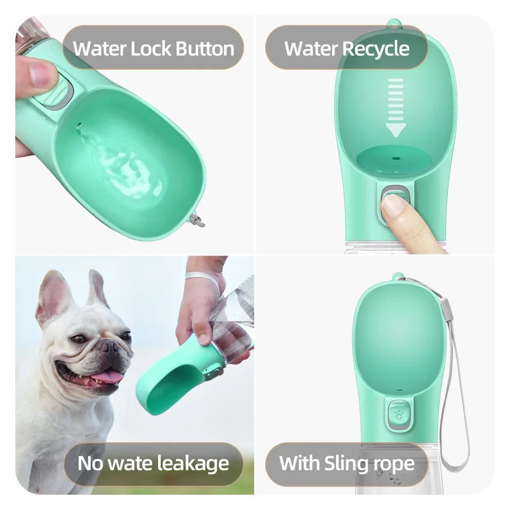 Portable Dog Water Bottle - Leakproof & Durable Travel Bowls Dog Supplies Leakproof PC Material Portable Water Bottle PetLiveliest