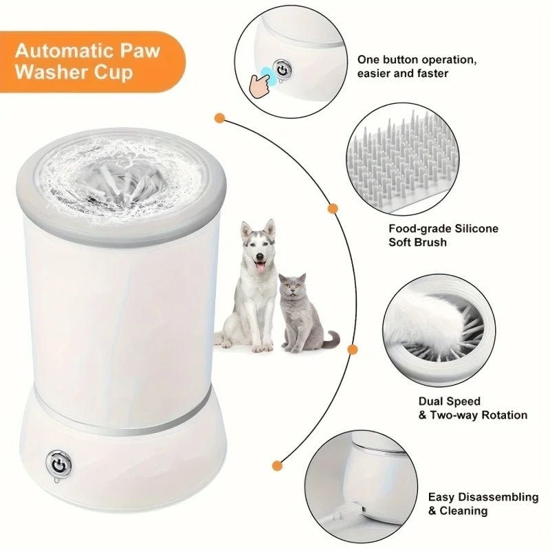 Portable Electric Pet Paw Cleaner Paw & Nail Care Automatic Dog Cat Foot Washer Paw Cleaner Portable PetLiveliest