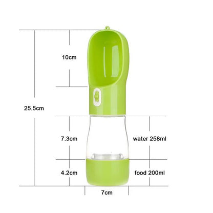 Portable Pet Dog Water Bottle green Travel Bowls Dog Water Bottle Drinking Bowl Feeder Bowl Pet Travel Portable PetLiveliest