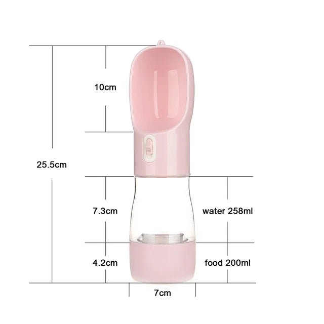 Portable Pet Dog Water Bottle Pink Travel Bowls Dog Water Bottle Drinking Bowl Feeder Bowl Pet Travel Portable PetLiveliest