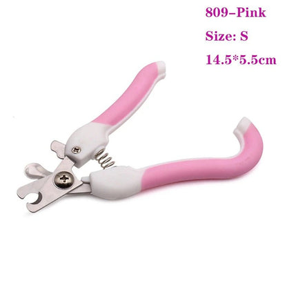 Professional Pet Nail Clipper for Dogs and Cats 14.5x5.5cm Pink Paw & Nail Care Cat Dog Nail Trimmer Professional Stainless Steel PetLiveliest