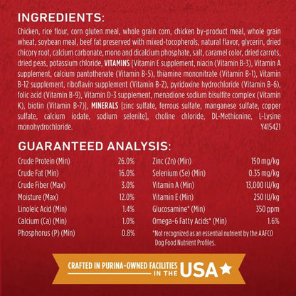 Purina ONE Natural Adult Chicken & Rice Formula Dry Dog Food, 40-lb bag Dry Food Antioxidant Chicken and Rice Formula Dry Dog Food High Protein Joint Health Purina