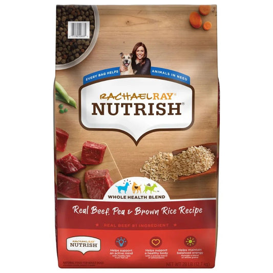 Rachael Ray Nutrish Real Beef, Pea, & Brown Rice Recipe Dry Dog Food, 28-lb bag Dry Food Beef Brown Rice Dry Food Free Shipping Pet Products Rachael Ray Nutrish