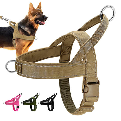 Reflective Dog Harness with Handle - No Pull Training Harness 反光 可调节 尼龙 耐用 透气 PetLiveliest