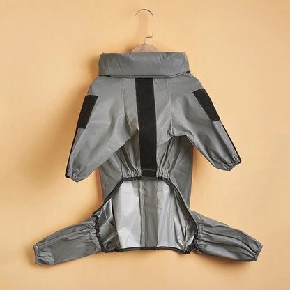 Reflective Dog Raincoat Jumpsuit - PetLiveliest - PetLiveliest - 反光 - 大型犬 - 宠物产品